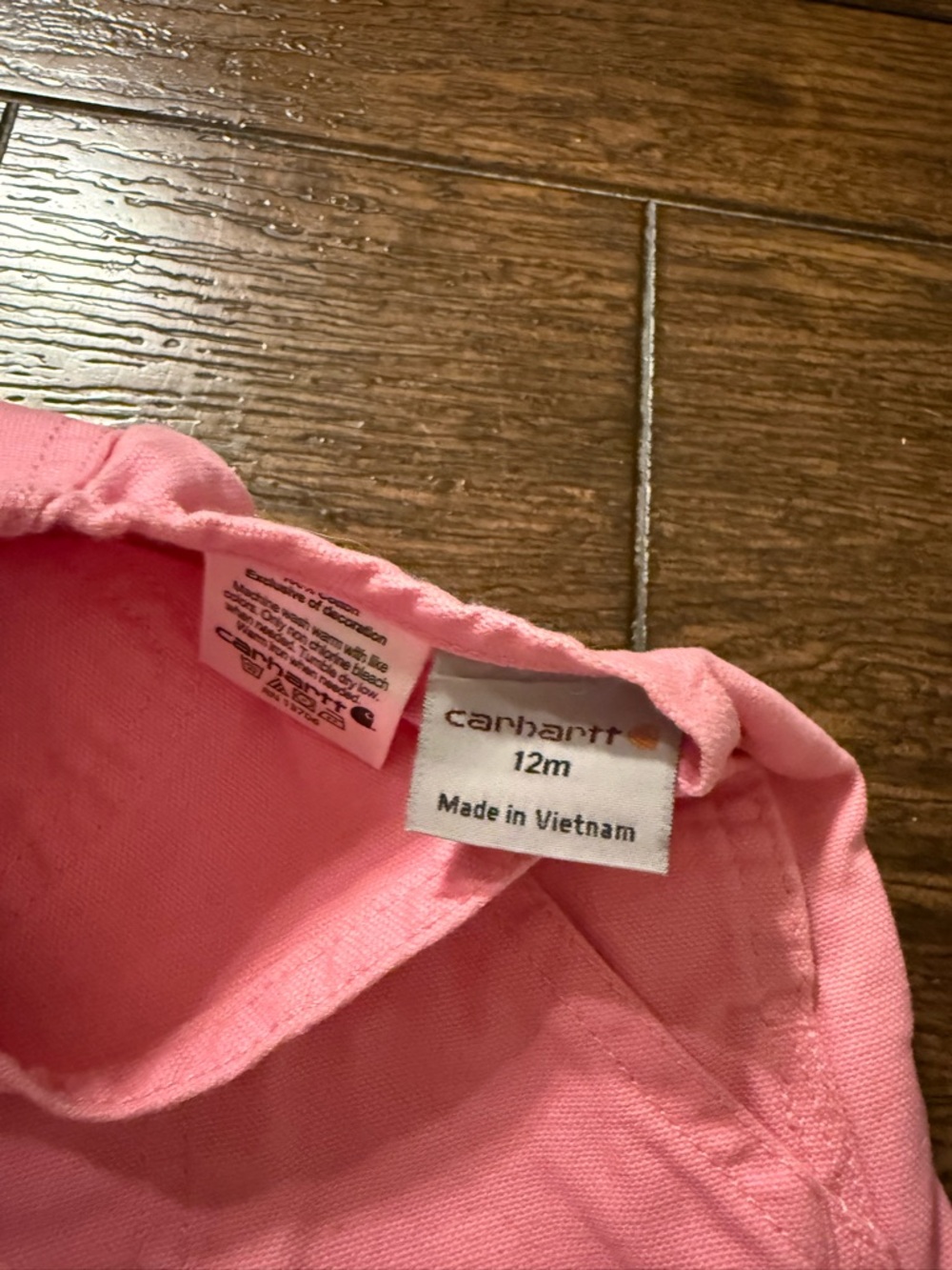 Carhartt Pink Canvas Kids Overalls Duo - Picture 3 of 3